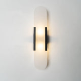 Modern Alabaster Elongated Marble LED Wall Sconce 2-Light