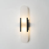 Modern Alabaster Elongated Marble LED Wall Sconce 2-Light