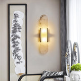 Modern Alabaster Elongated Marble LED Wall Sconce 2-Light