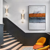 Modern Alabaster Elongated Marble LED Wall Sconce 2-Light