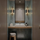 Modern Alabaster Elongated Marble LED Wall Sconce 2-Light