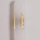 Modern Alabaster Elongated Marble LED Wall Sconce 2-Light