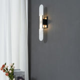 Modern Alabaster Elongated Marble LED Wall Sconce 2-Light