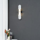 Modern Alabaster Elongated Marble LED Wall Sconce 2-Light