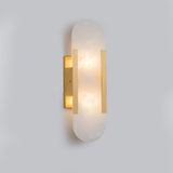 Modern Alabaster Elongated Marble LED Wall Sconce 2-Light