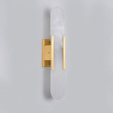 Modern Alabaster Elongated Marble LED Wall Sconce 2-Light