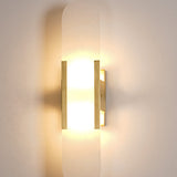 Modern Alabaster Elongated Marble LED Wall Sconce 2-Light