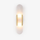 Modern Alabaster Elongated Marble LED Wall Sconce 2-Light