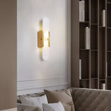 Modern Alabaster Elongated Marble LED Wall Sconce 2-Light