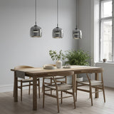Modern Smoked Glass Dome LED Pendant Light 1-Light