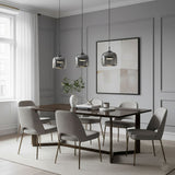 Modern Smoked Glass Dome LED Pendant Light 1-Light