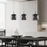 Modern Smoked Glass Dome LED Pendant Light 1-Light