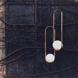 Modern Brass Ring Globe Glass Pendant Light 1-Light