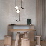 Modern Brass Ring Globe Glass Pendant Light 1-Light