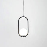 Modern Brass Ring Globe Glass Pendant Light 1-Light