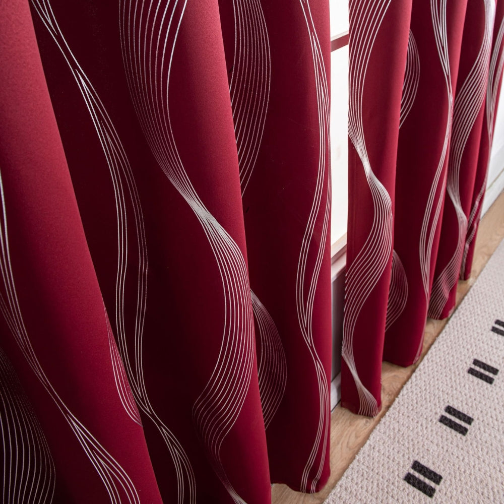 Modern Wave Pattern Blackout Curtain Lasson Living