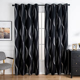 Modern Wave Pattern Blackout Curtain Lasson Living