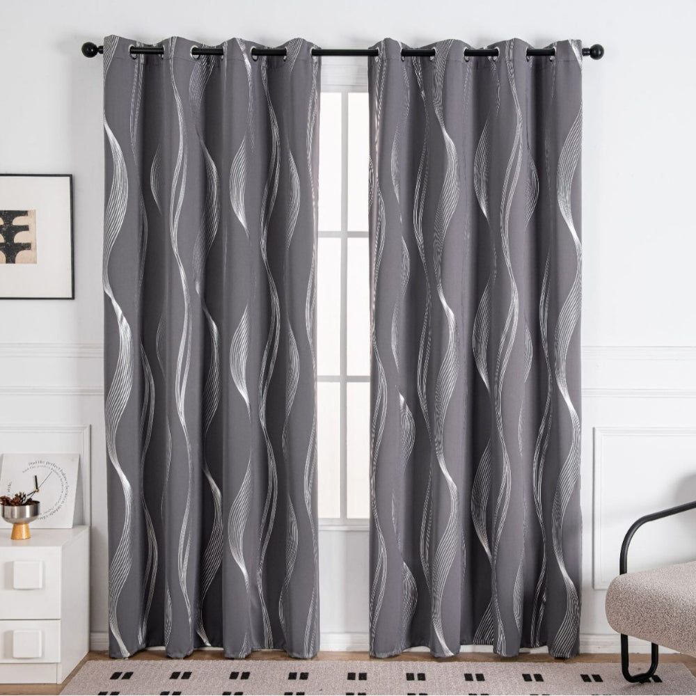 Modern Wave Pattern Blackout Curtain Lasson Living
