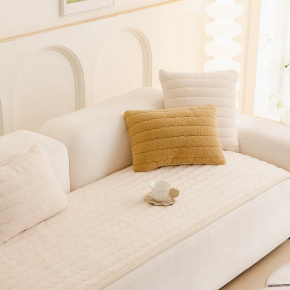 Chic Thick Plush Sofa Cover Lasson Living