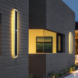 Minimalist Rectangular Solar LED Wall Sconce 1-Light