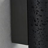 Modern Minimalist Black Travertine Tube Wall Sconce LED 1-Light