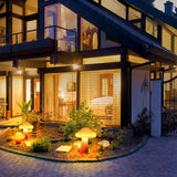 Modern Art Deco Solar Mushroom LED Garden Light 1-Light