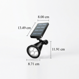Modern Conical Solar LED Spotlight 1-Light