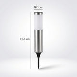 Modern Cylindrical Solar LED Garden Bollard Light 1-Light