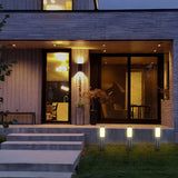 Modern Cylindrical Solar LED Garden Bollard Light 1-Light