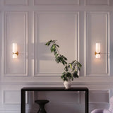 Modern Glass Cylinder LED Wall Light 2-Light Lasson Living