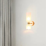 Modern Glass Cylinder LED Wall Light 2-Light Lasson Living