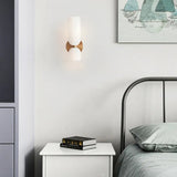 Modern Glass Cylinder LED Wall Light 2-Light Lasson Living