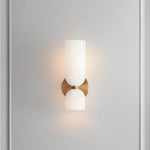 Modern Glass Cylinder LED Wall Light 2-Light Lasson Living