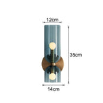 Modern Glass Cylinder LED Wall Light 2-Light Lasson Living