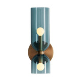 Modern Glass Cylinder LED Wall Light 2-Light Lasson Living