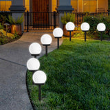 Modern Globe Solar LED Garden Stake Light 1-Light