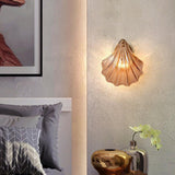 Modern Iron Glass Shell LED Wall Light 1-Light Lasson Living