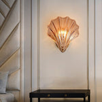 Modern Iron Glass Shell LED Wall Light 1-Light Lasson Living