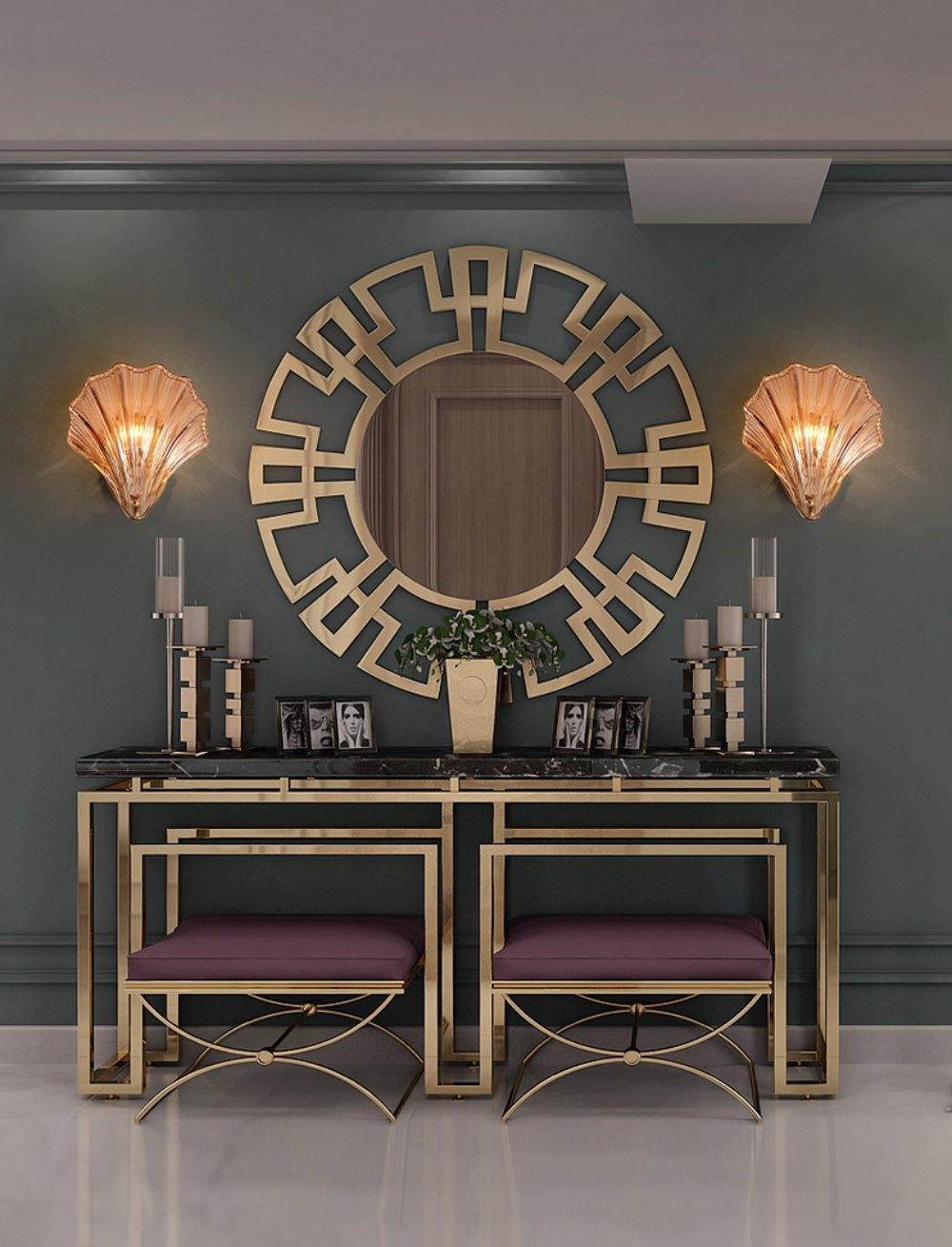 Modern Iron Glass Shell LED Wall Light 1-Light Lasson Living