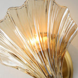 Modern Iron Glass Shell LED Wall Light 1-Light Lasson Living