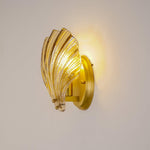 Modern Iron Glass Shell LED Wall Light 1-Light Lasson Living
