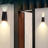 Modern LED Trapezoid Solar Wall Sconce 1-Light