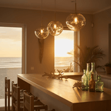 Modern Lava Glass Dome Pendant Light 1-Light