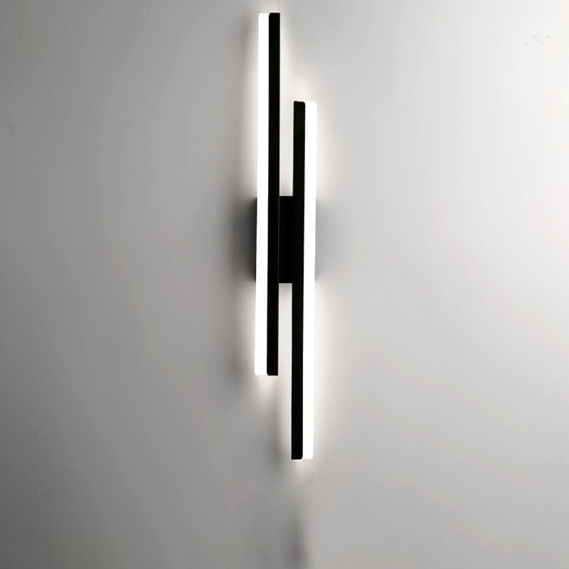 Modern Linear LED Wall Sconce Lamp 2-Light Lasson Living