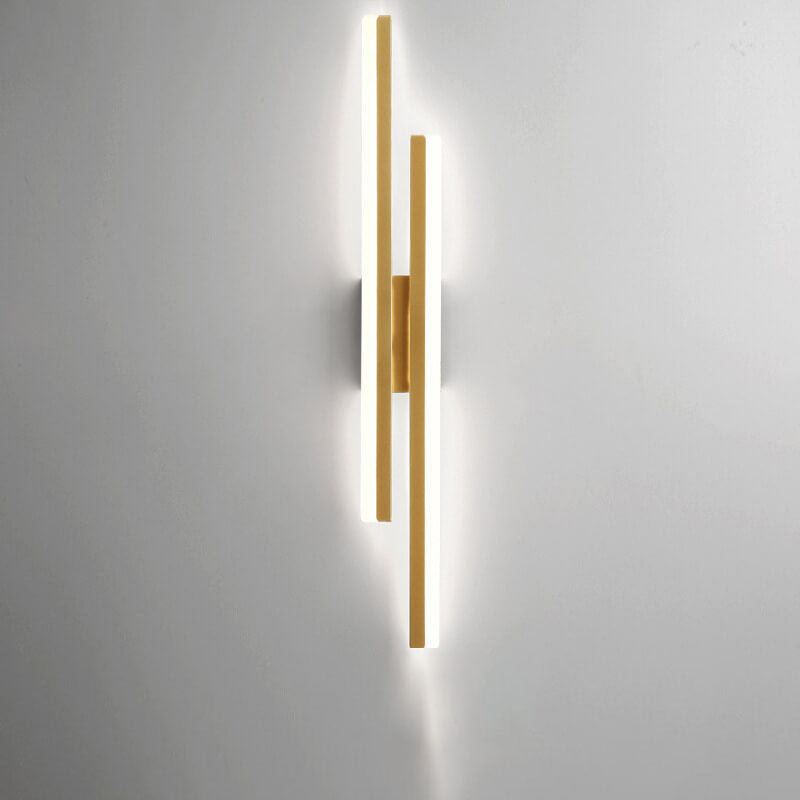 Modern Linear LED Wall Sconce Lamp 2-Light Lasson Living