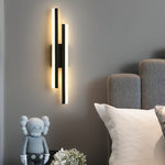 Modern Linear LED Wall Sconce Lamp 2-Light Lasson Living