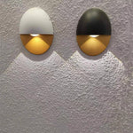 Modern Minimalist Oval LED Outdoor Wall Sconce Lamp 1-Light Lasson Living