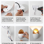 Modern Minimalist Oval LED Outdoor Wall Sconce Lamp 1-Light Lasson Living