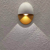 Modern Minimalist Oval LED Outdoor Wall Sconce Lamp 1-Light Lasson Living