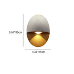 Modern Minimalist Oval LED Outdoor Wall Sconce Lamp 1-Light Lasson Living